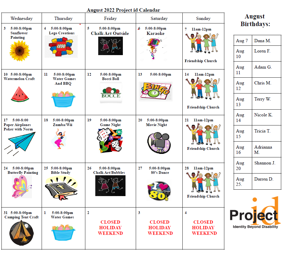 Aug Calendar